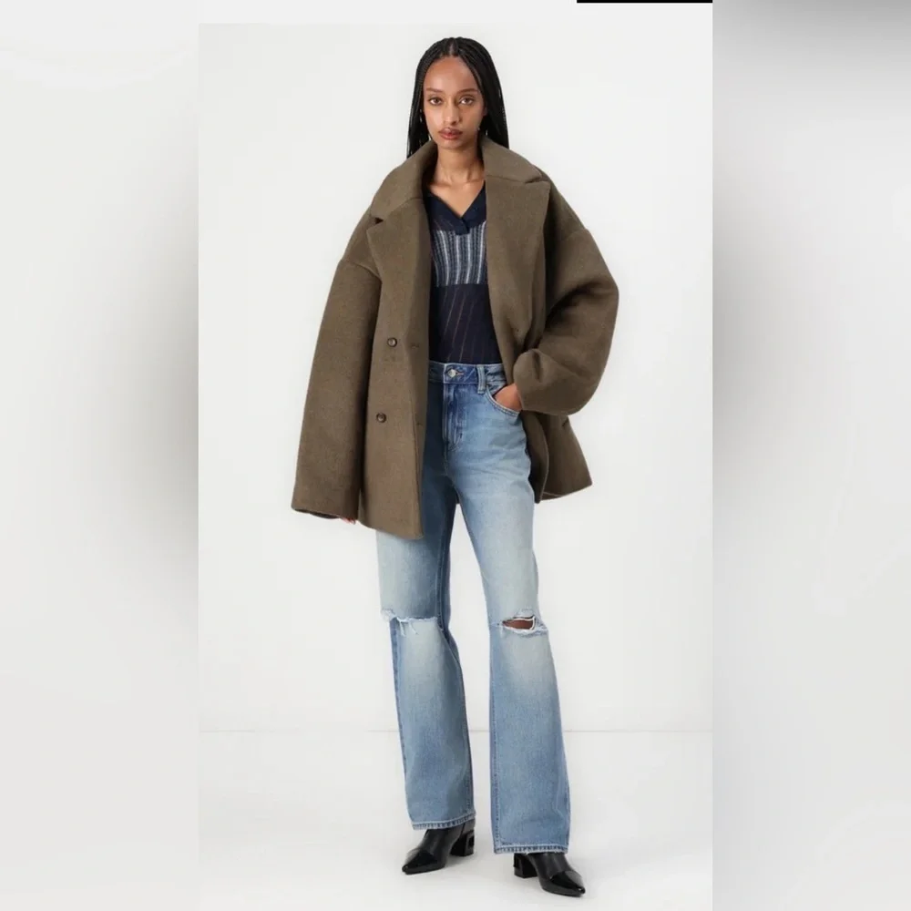 NWT 2nd Day calisa brushed wool brown Coat - Picture 2 of 8